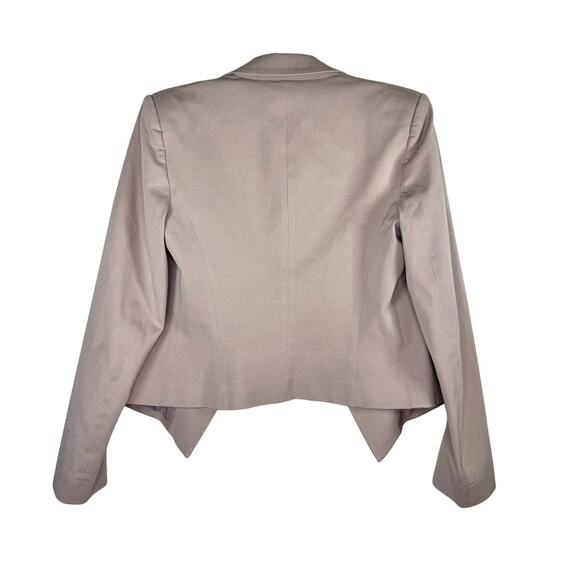 Theory Open Front Cropped Long Sleeve Work Office Blazer Jacket Pink 10 - Picture 2 of 12